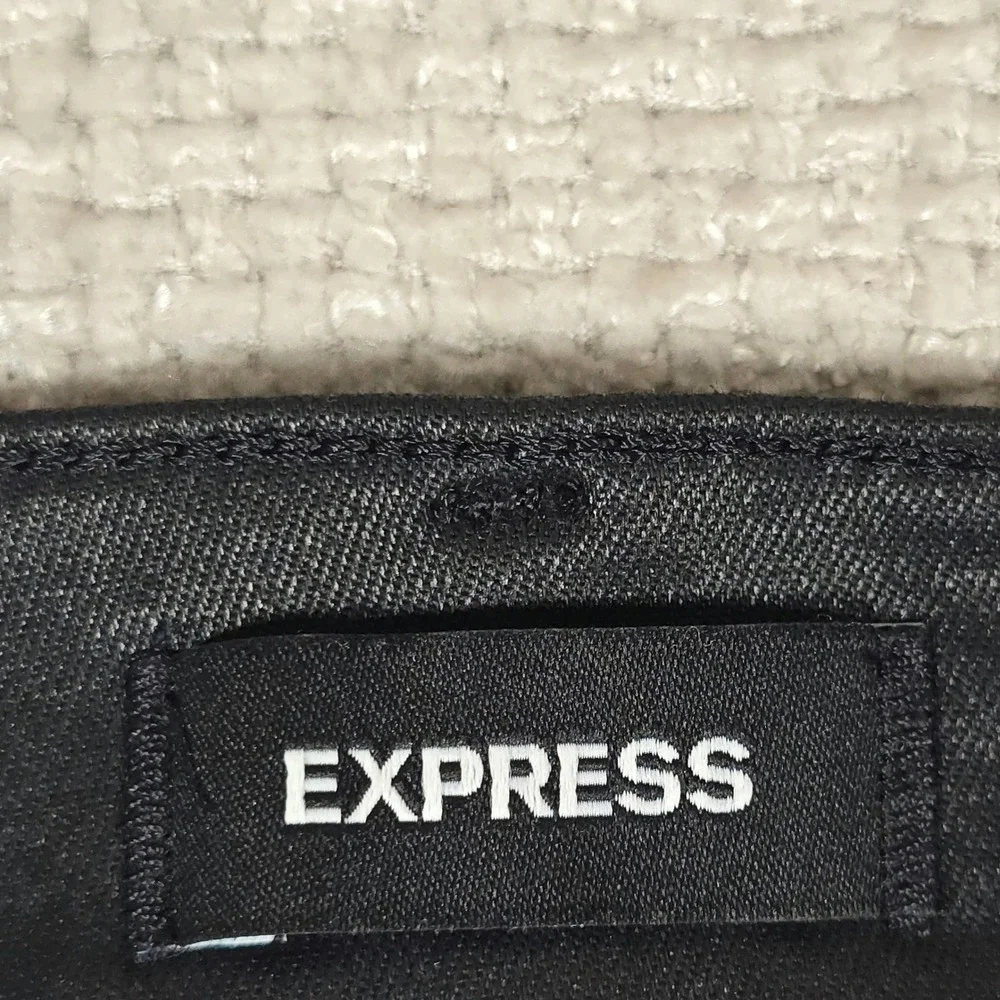 Express Womens Black Coated‎ Super High Rise Flare Pants Size 12R Faux Leather